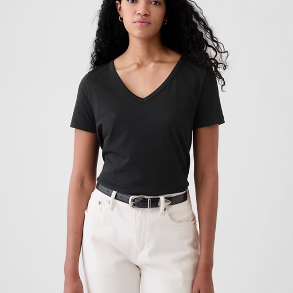 Gap BUNDLE 3 Organic Cotton VintageSoft V-Neck T-Shirt - Picture 2 of 15